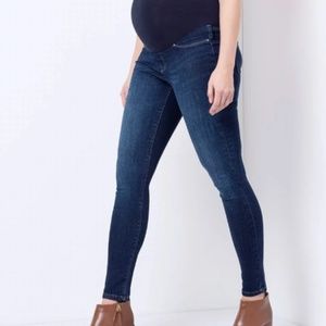 Seraphine Dark Over Bump Super-Skinny Maternity Je